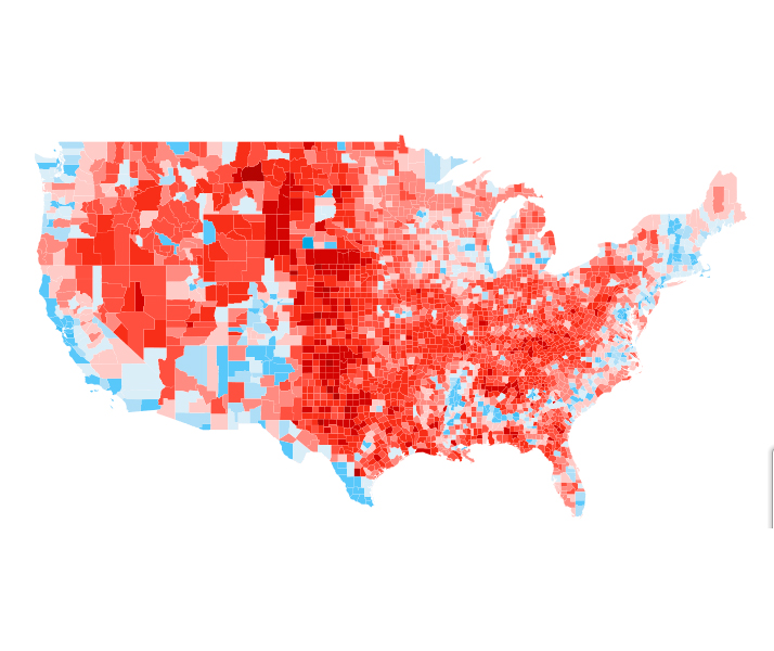 us presidential results by county